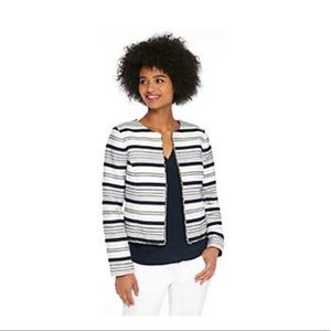 The Limited Striped Navy Jacket 10P